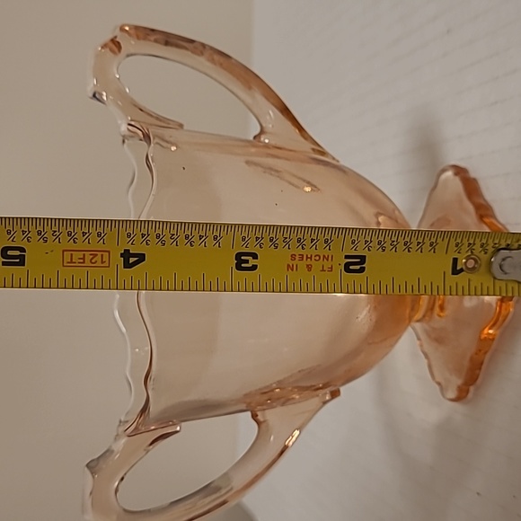 Vintage Pink Depression 2 Handled Glass - Picture 11 of 16
